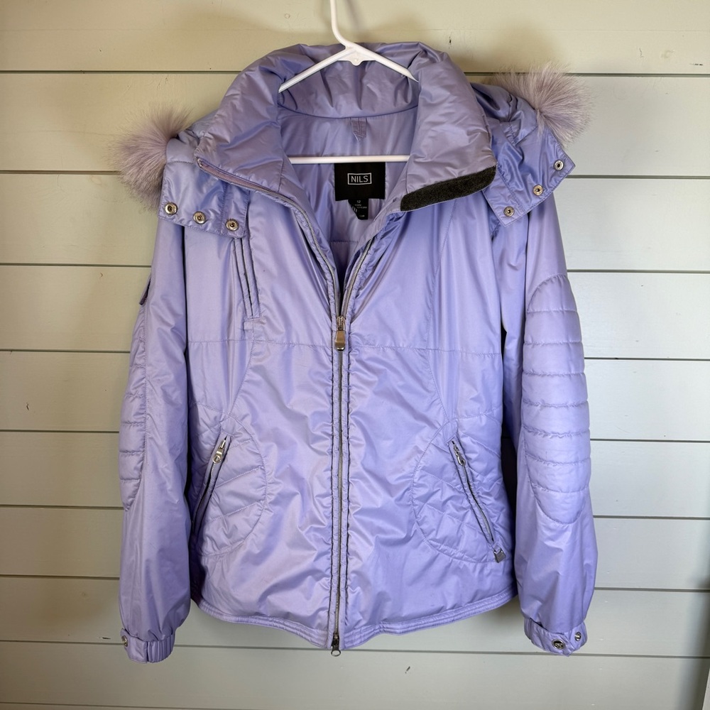NILS purple ski or snowboarding winter jacket coat women's size 12
